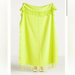 Anthropologie Tasseled Lucille Throw Blanket 50” x 70” - NEW